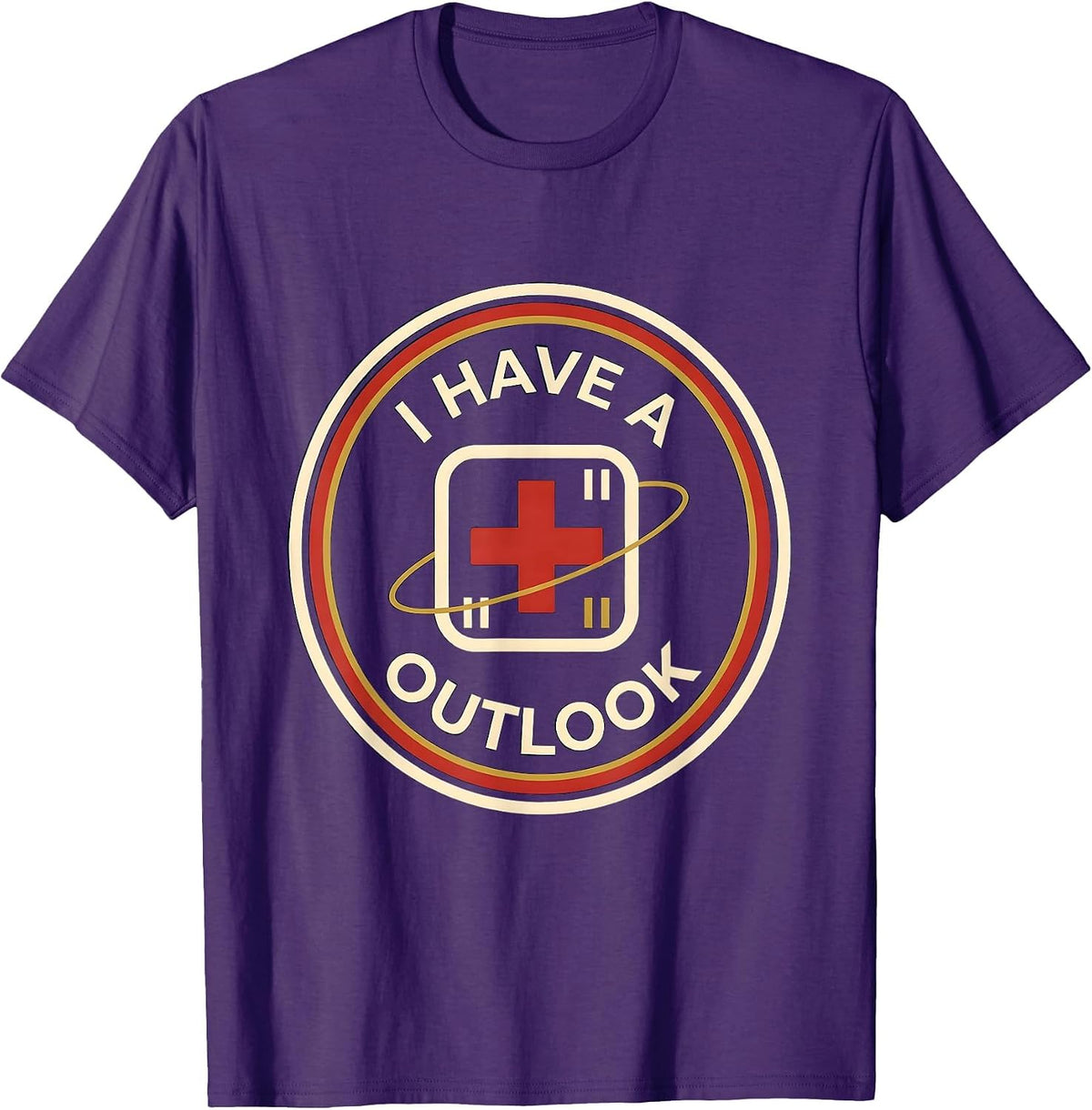 I Have A Positive Outlook Funny Science Chemistry Teacher T-Shirt - Purple