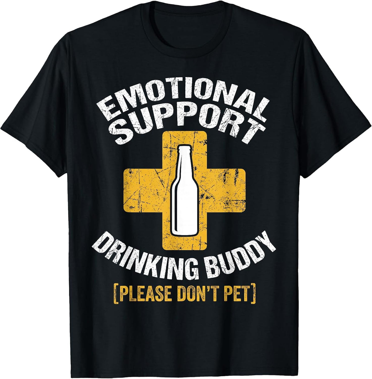 Moral Support Drinking Buddy Funny Beer Lover Pub T-Shirt - Black