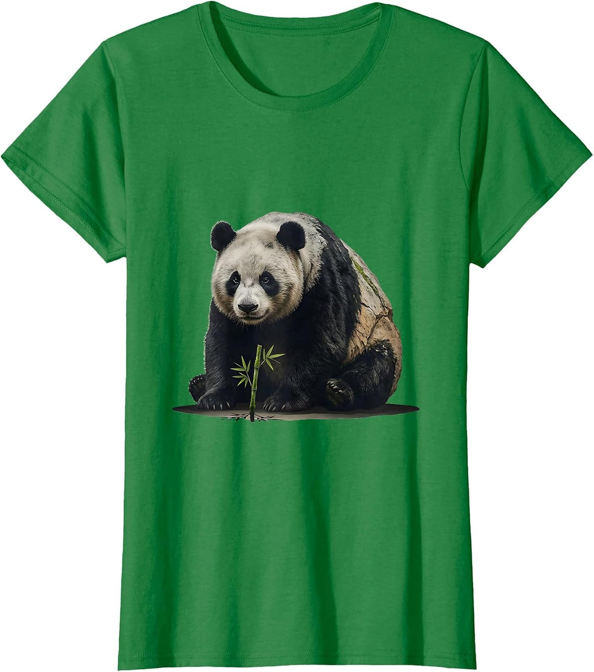 Monument Panda Cute Animal Lover Retro Novelty Gift T-Shirt - Kelly Green