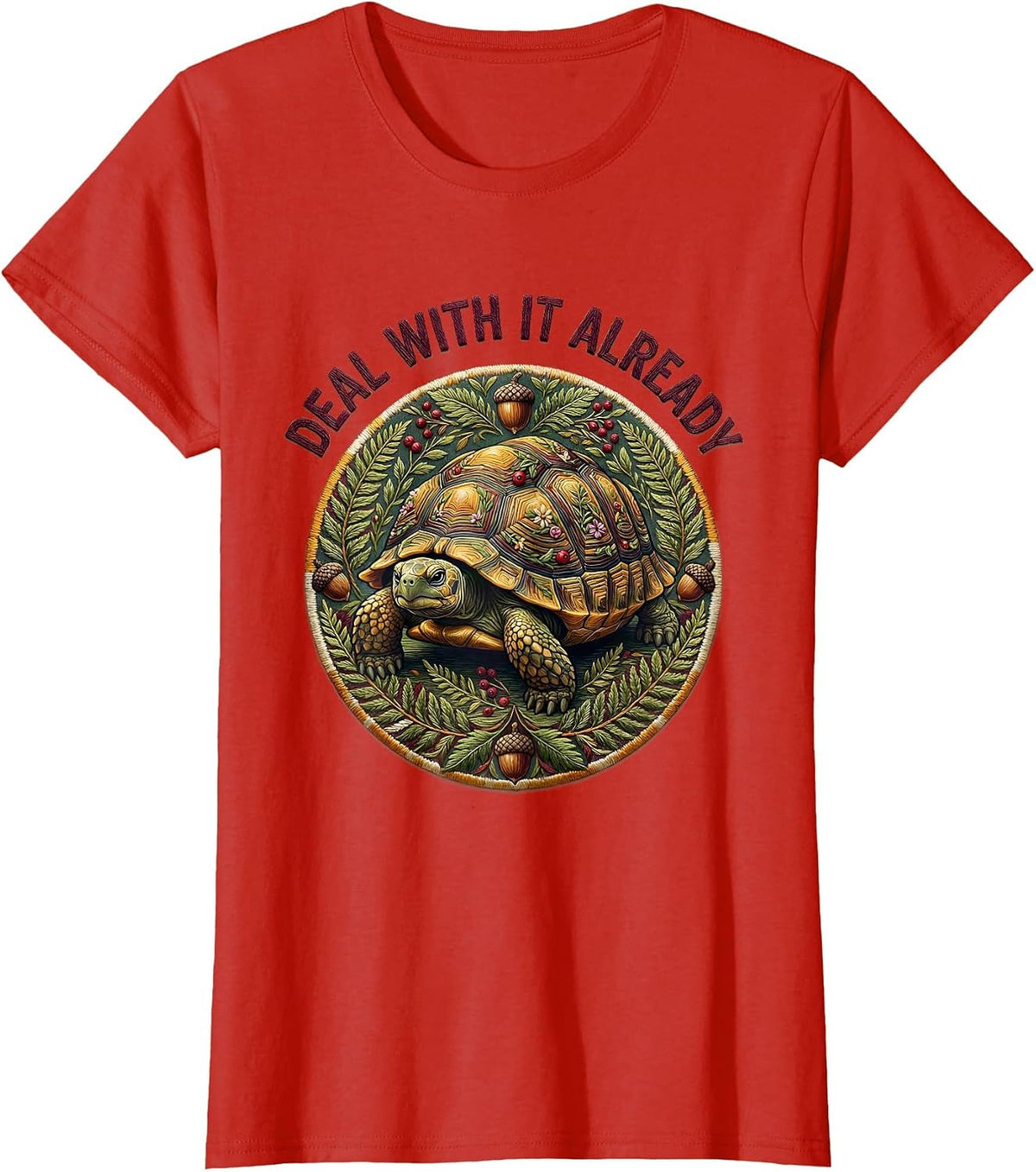 Women's It Is What It Is Deal With It Already Graphic T-Shirt - Red
