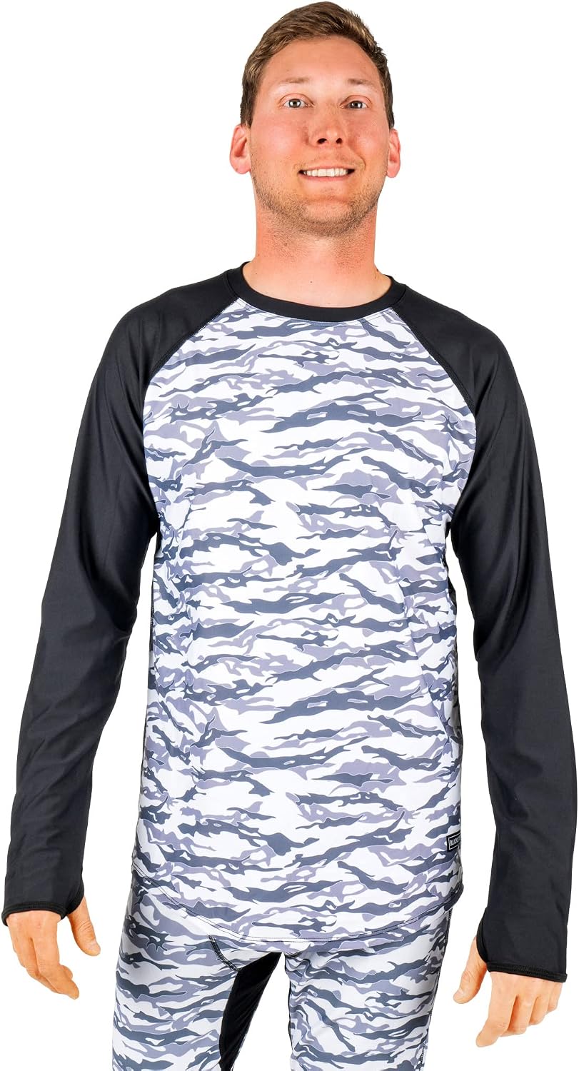 BLACKSTRAP Men's Skyliner All-Season Base Layer Crewneck Long Sleeve Top, All Day Comfort and Warmth, [insert color] - Small