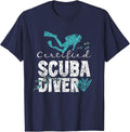 Certified Scuba Diver Diving T-Shirt - Navy Blue