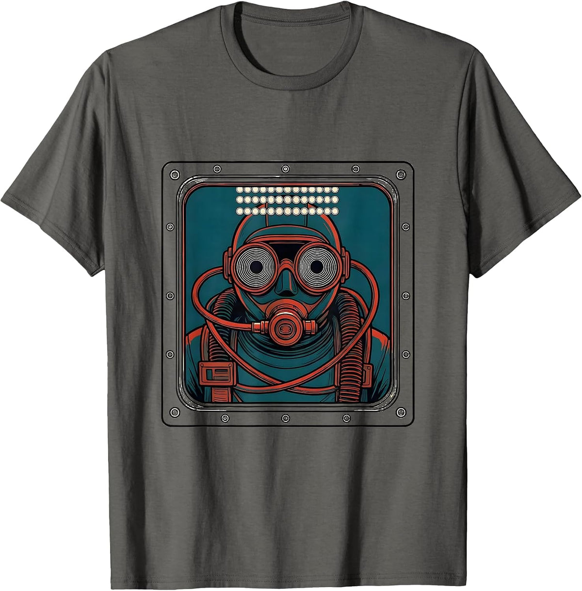 Scuba Diver Ocean Humor Gift Vintage Diving Enthusiast T-Shirt - Asphalt Grey