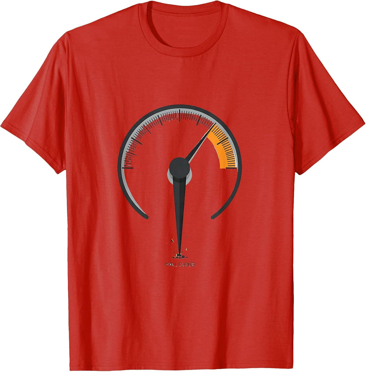 Men's Wall Cloud Editorial Conceptual Storm Chaser Tornado T-Shirt - Red