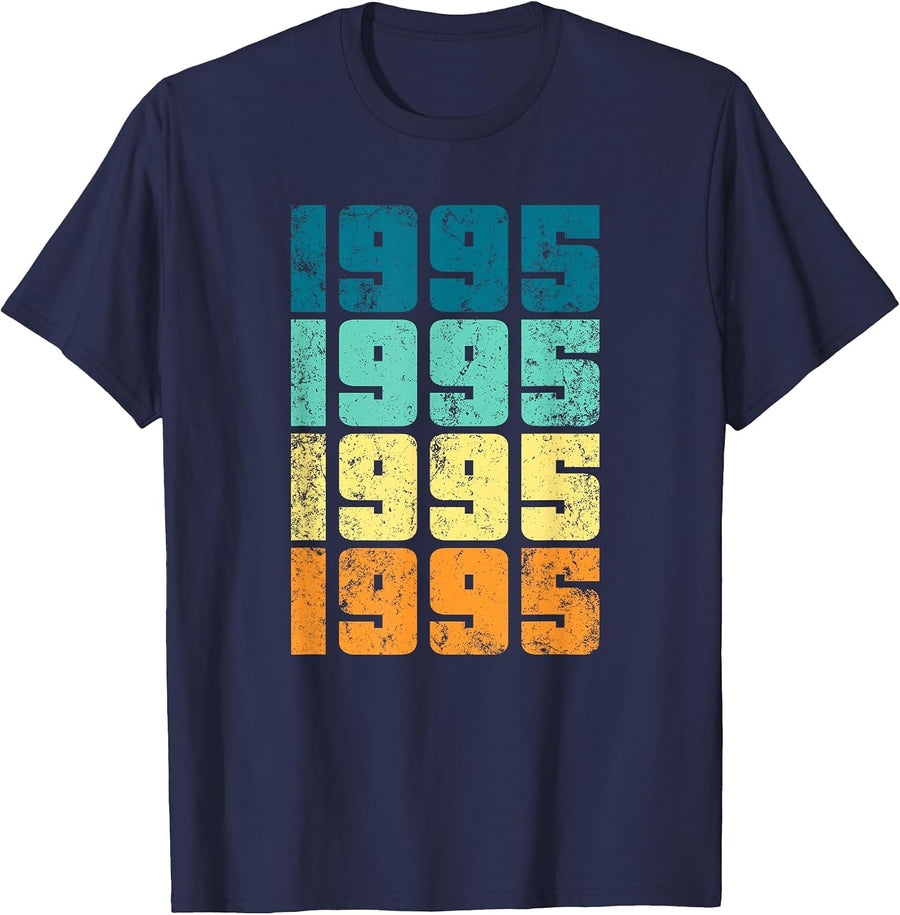 1995 Retro Design T-Shirt - Navy Blue
