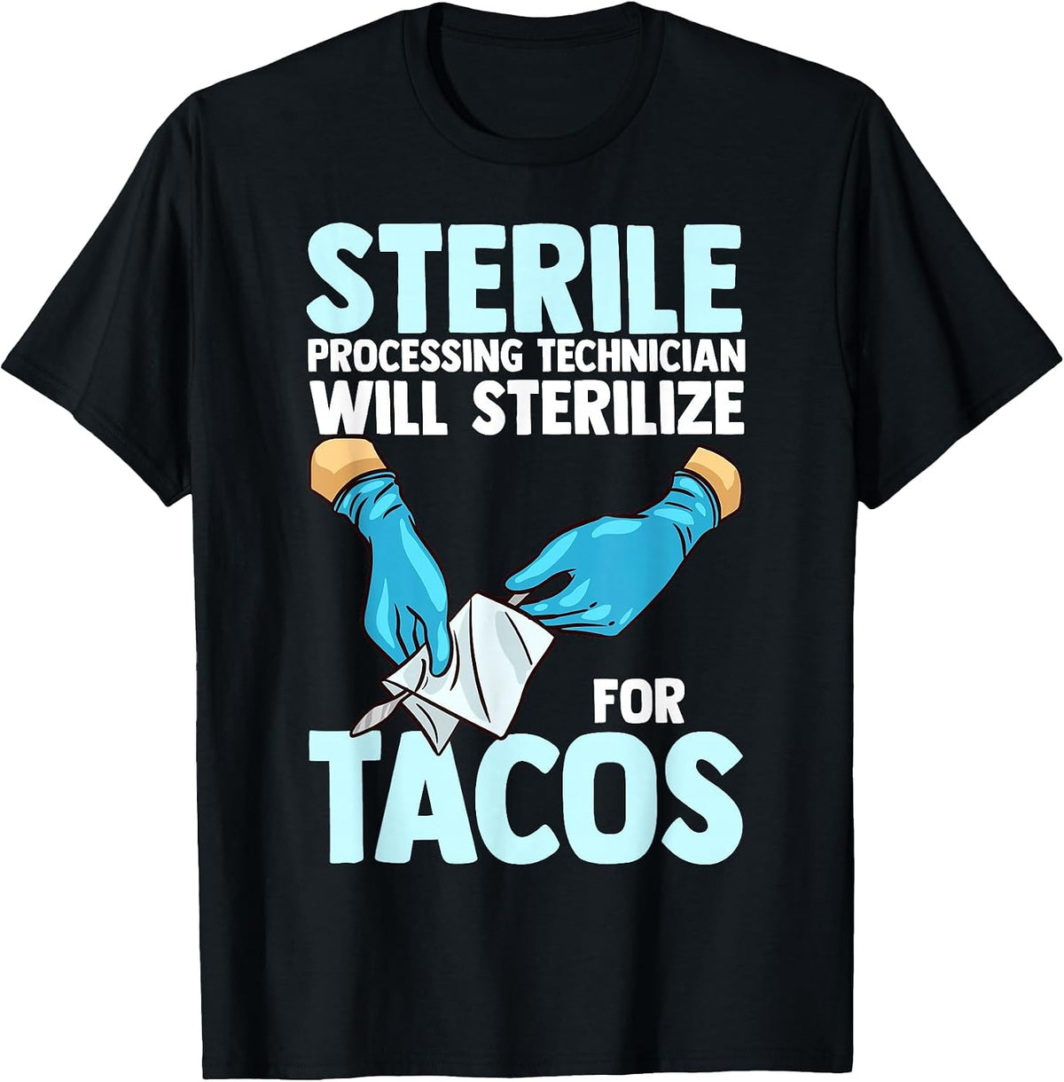 Sterile Processing Technician Instruments Tech Certification T-Shirt - Black