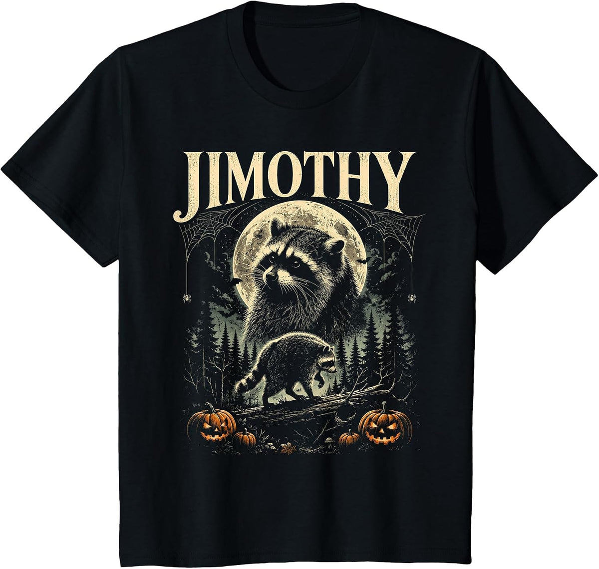 Jimothy Viral Raccoon Meme Halloween Funny T-Shirt - Black