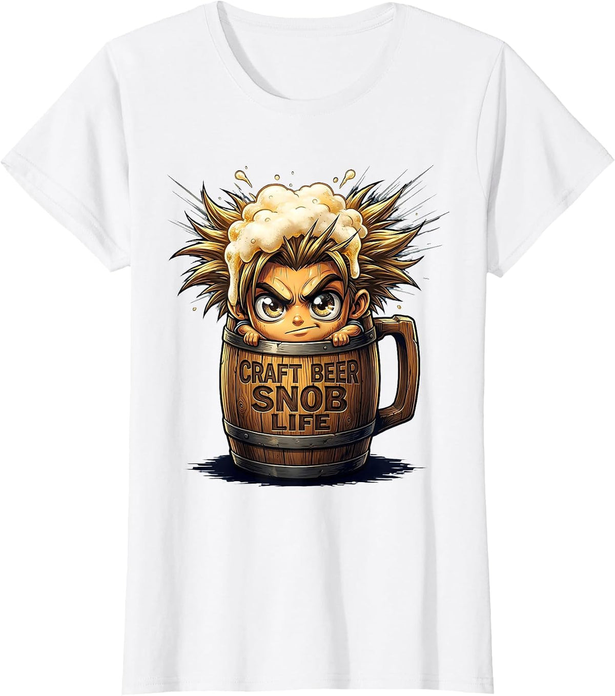 Craft Beer Snob Life Brew Enthusiast Design T-Shirt - White