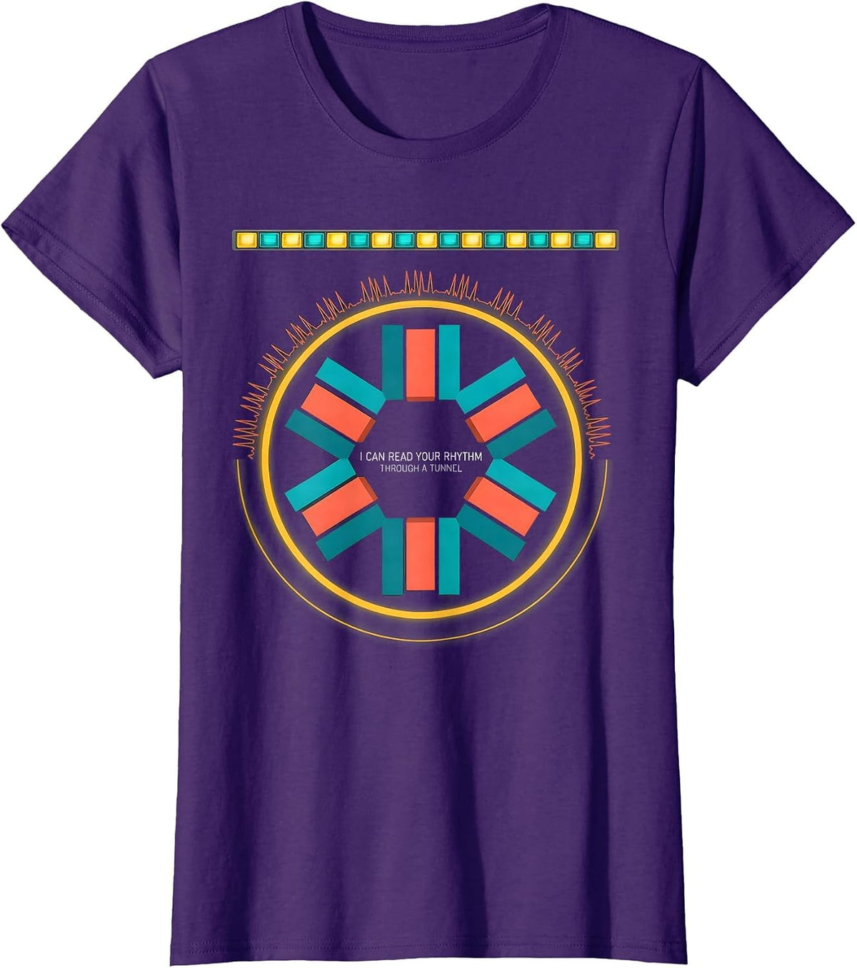 Women's I Can Read Your Rhythm Through A Tunnel Funny EMT Paramedic T-Shirt - Purple