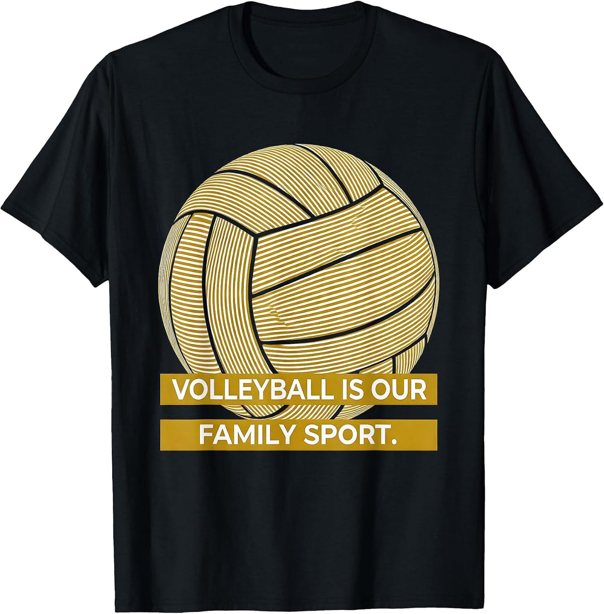 Men's Volleyball Is Our Family Sport Volleyball Mom T-Shirt - Black
