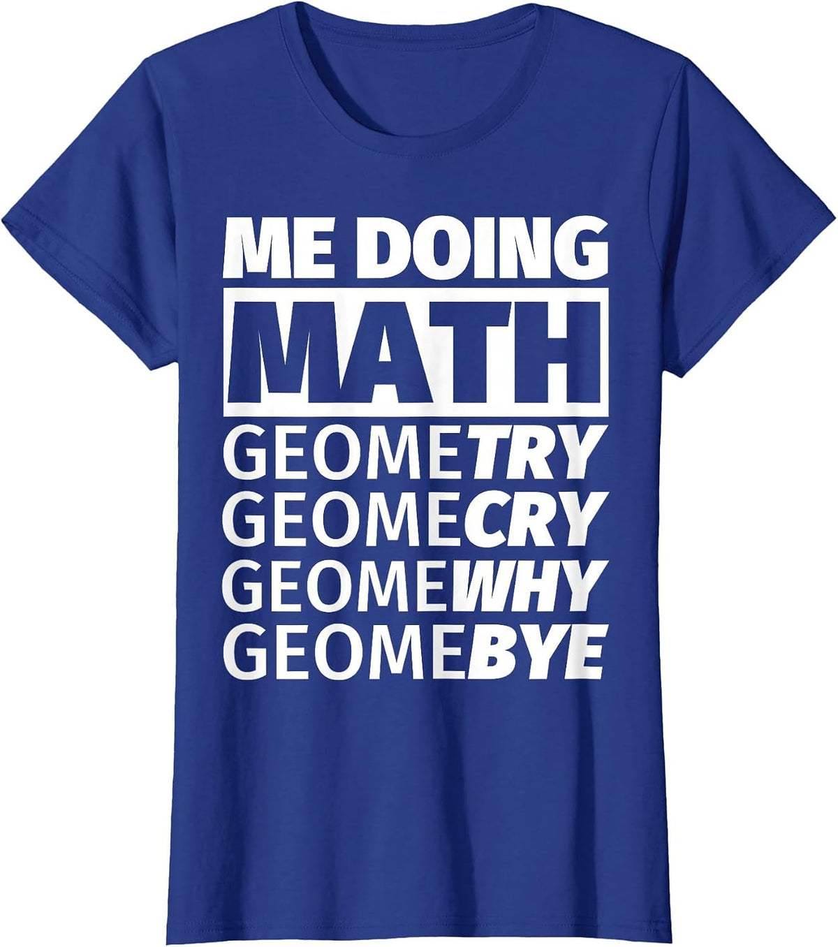 Anti Math I Hate Math School Mathematics Noob T-Shirt - Royal Blue