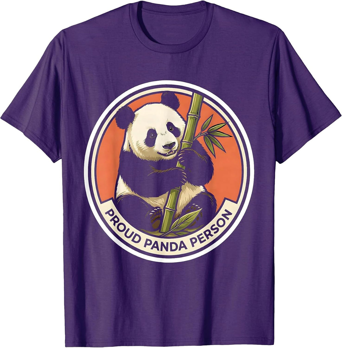 Men's Proud Panda Person Cute Kawaii Animal Lover Humor T-Shirt - Purple