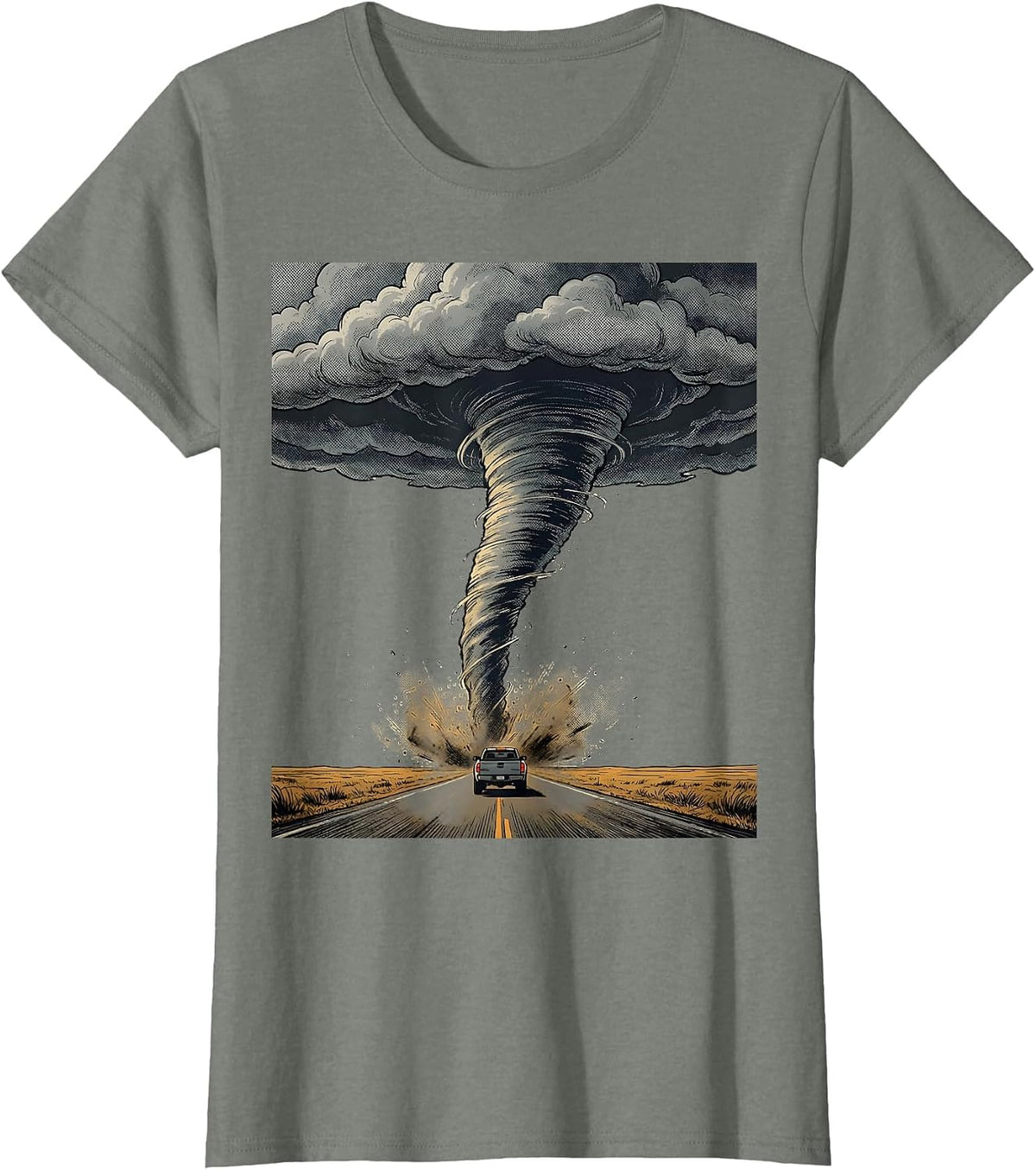 Tornado Chaser Storm Chaser Meteorology Enthusiast T-Shirt - Olive Heather
