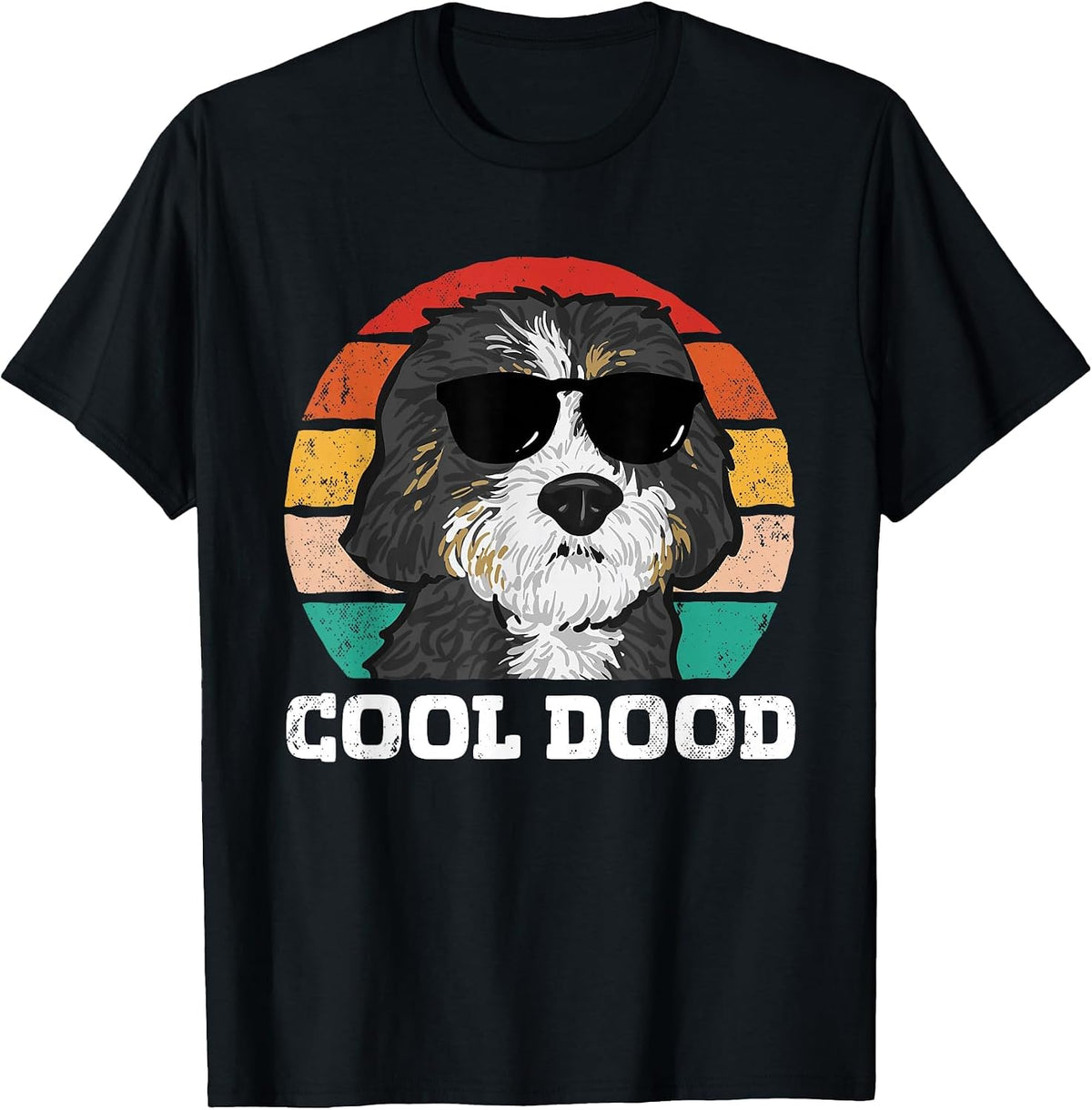 Bernedoodle Dog Cool Dood Bernedoodle T-Shirt - Black