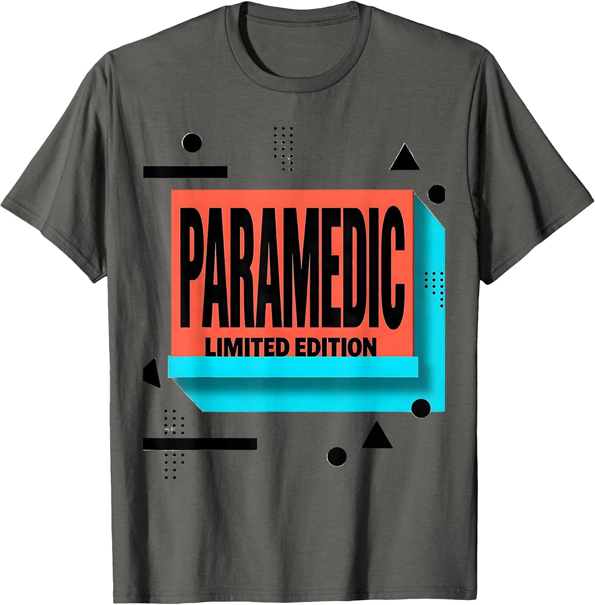 Men's Paramedic Limited Edition Funny Job Title Profession T-Shirt - Asphalt Grey