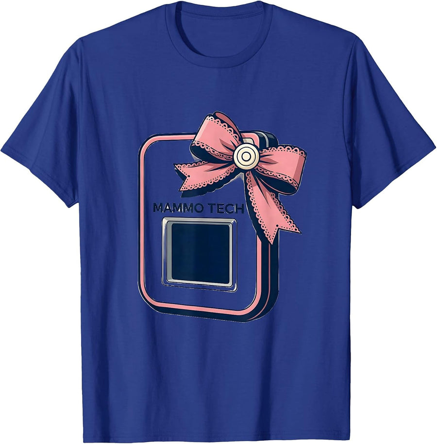MAMMO TECH Radiology Tech Coquette Cute Mammography T-Shirt - Royal Blue