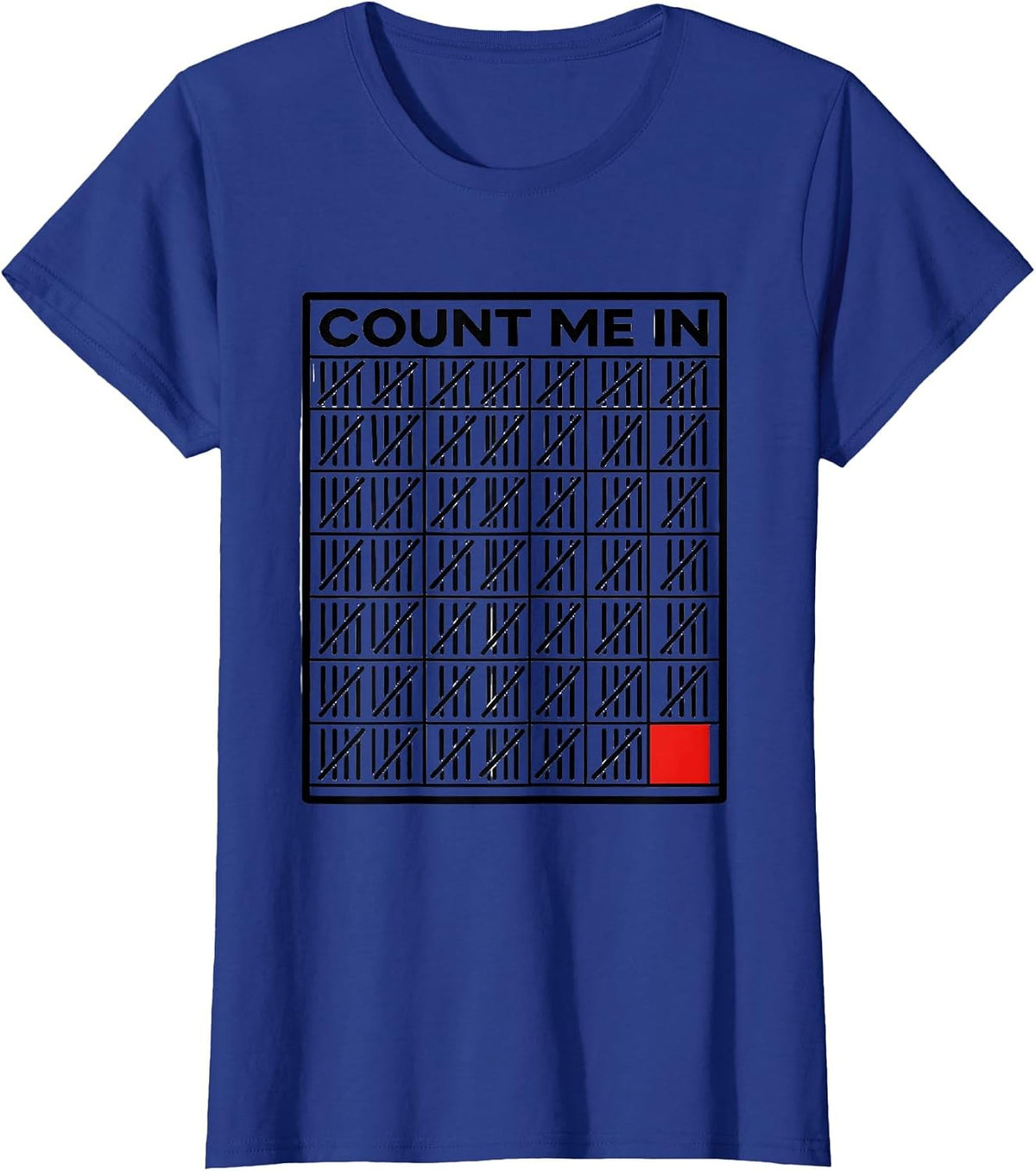 Women's Count Me In Funny Math Teacher Humor Gift T-Shirt - Royal Blue
