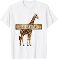 Men's Wild at Heart Giraffe Print Nature Design T-Shirt - White