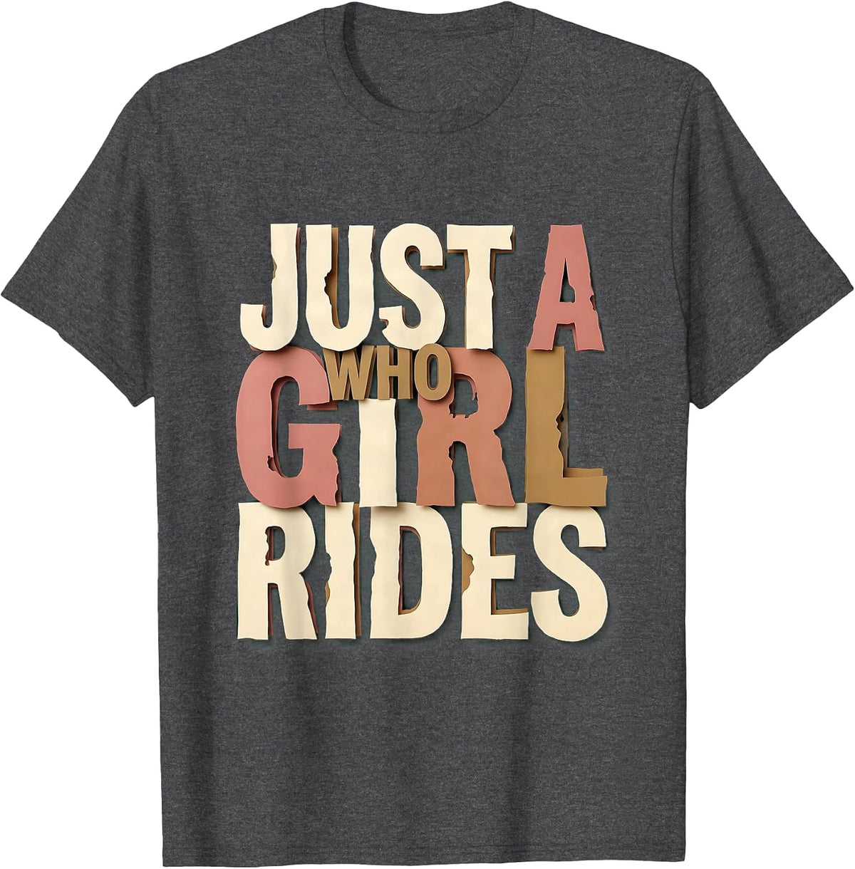 Men's Just a Girl Who Rides Horse Lover Design T-Shirt - Dark Heather Grey