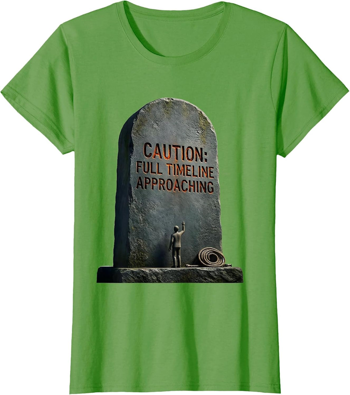 Women's Caution: Full Timeline Approaching Funny History Teacher T-Shirt - Grass Green
