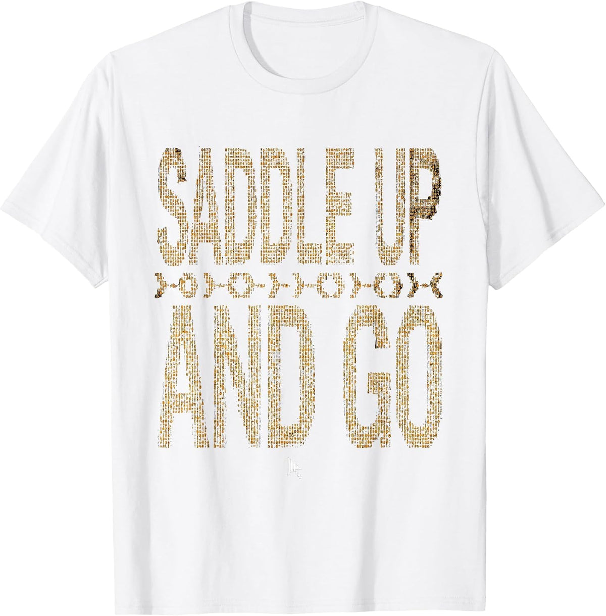 Men's Saddle Up and Go Cycling Bike Rider Design T-Shirt - White