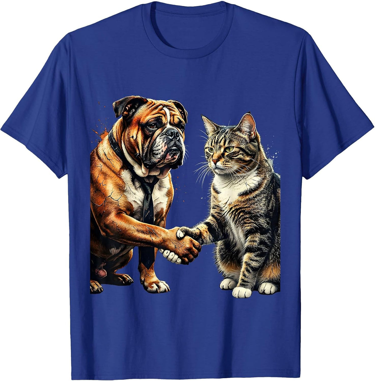 I Cant But I Know A Guy Dog Cat Handshake T-Shirt - Royal Blue