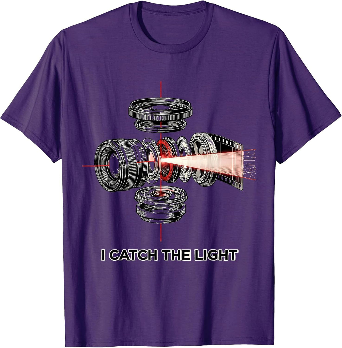 I Catch The Light Funny Photographer Gift Cool Photography T-Shirt - Purple