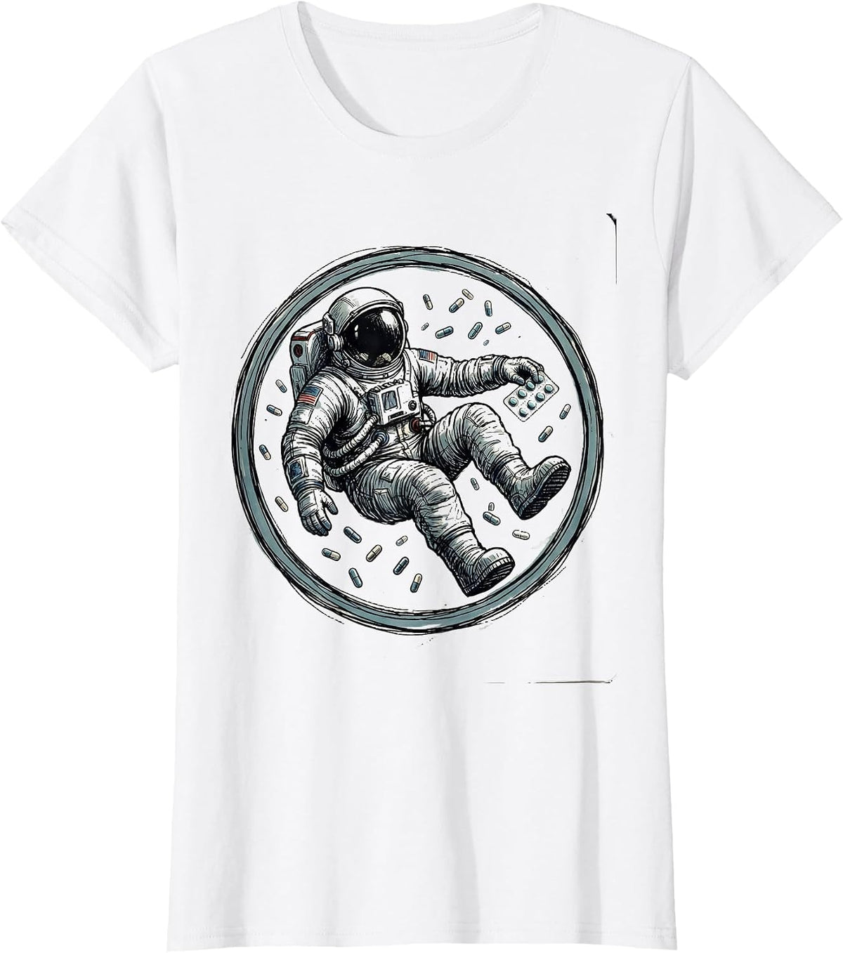 Pharmacy Technician Astronaut Pill Blister Pack T-Shirt - White