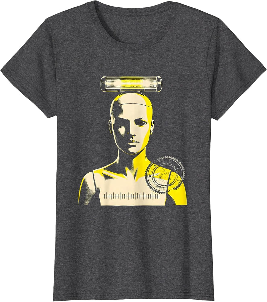 Women's Blunt Mannequin Emergency Light-Bar EMT Paramedic Humor T-Shirt - Dark Heather Grey