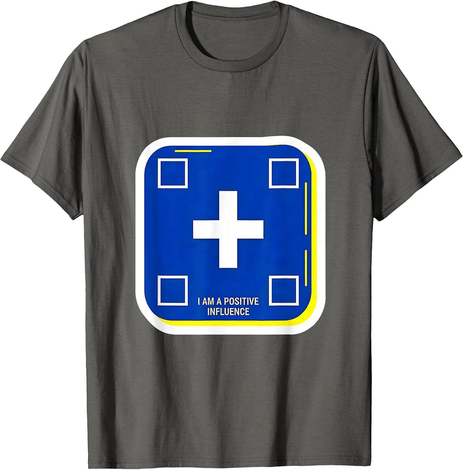 I Am A Positive Influence Funny Chemistry Science Nerd Gift T-Shirt - Asphalt Grey