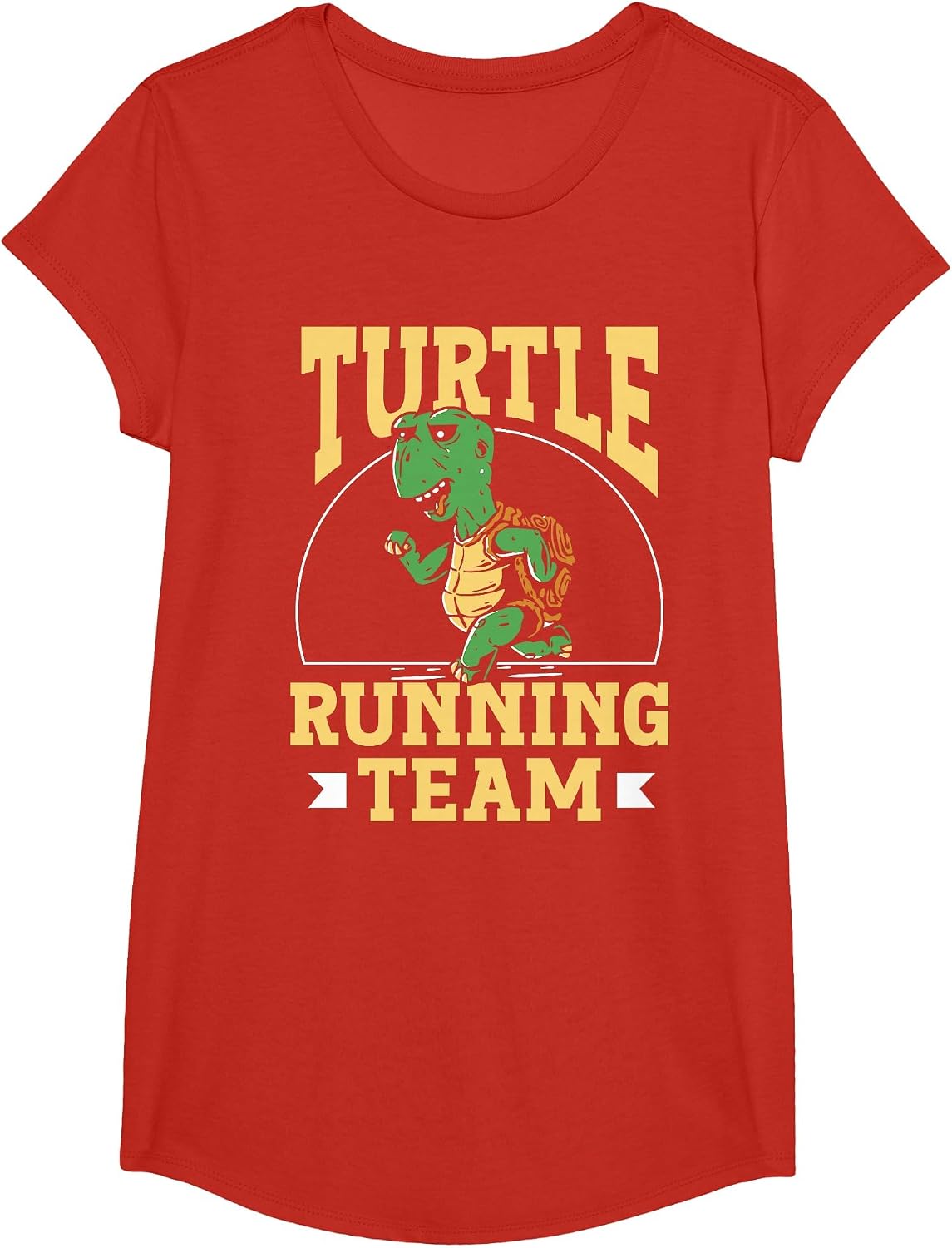 Turtle Running Team Running Runner Jogging Jogging T-Shirt - Girls Red