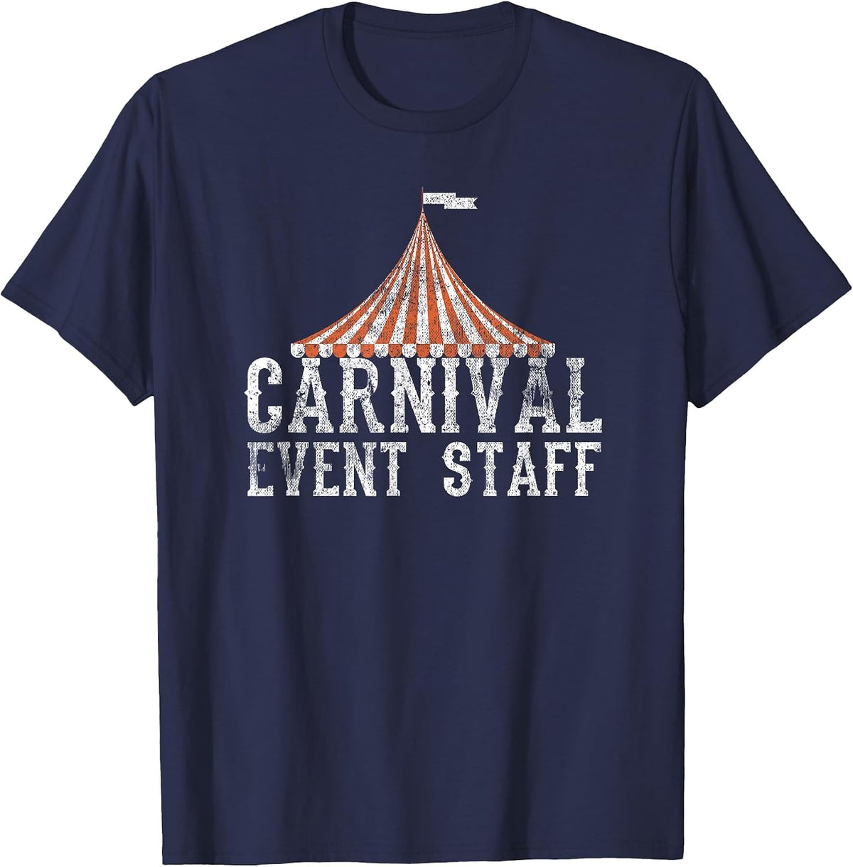 Vintage Circus Security Mardi Gras Staff T-Shirt - Navy Blue