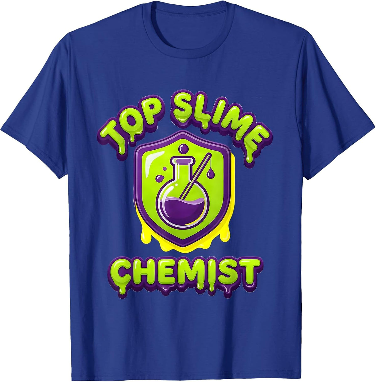 Top Slime Chemist Gummy Jelly Pop Kids Slime Party Gift T-Shirt - Royal Blue