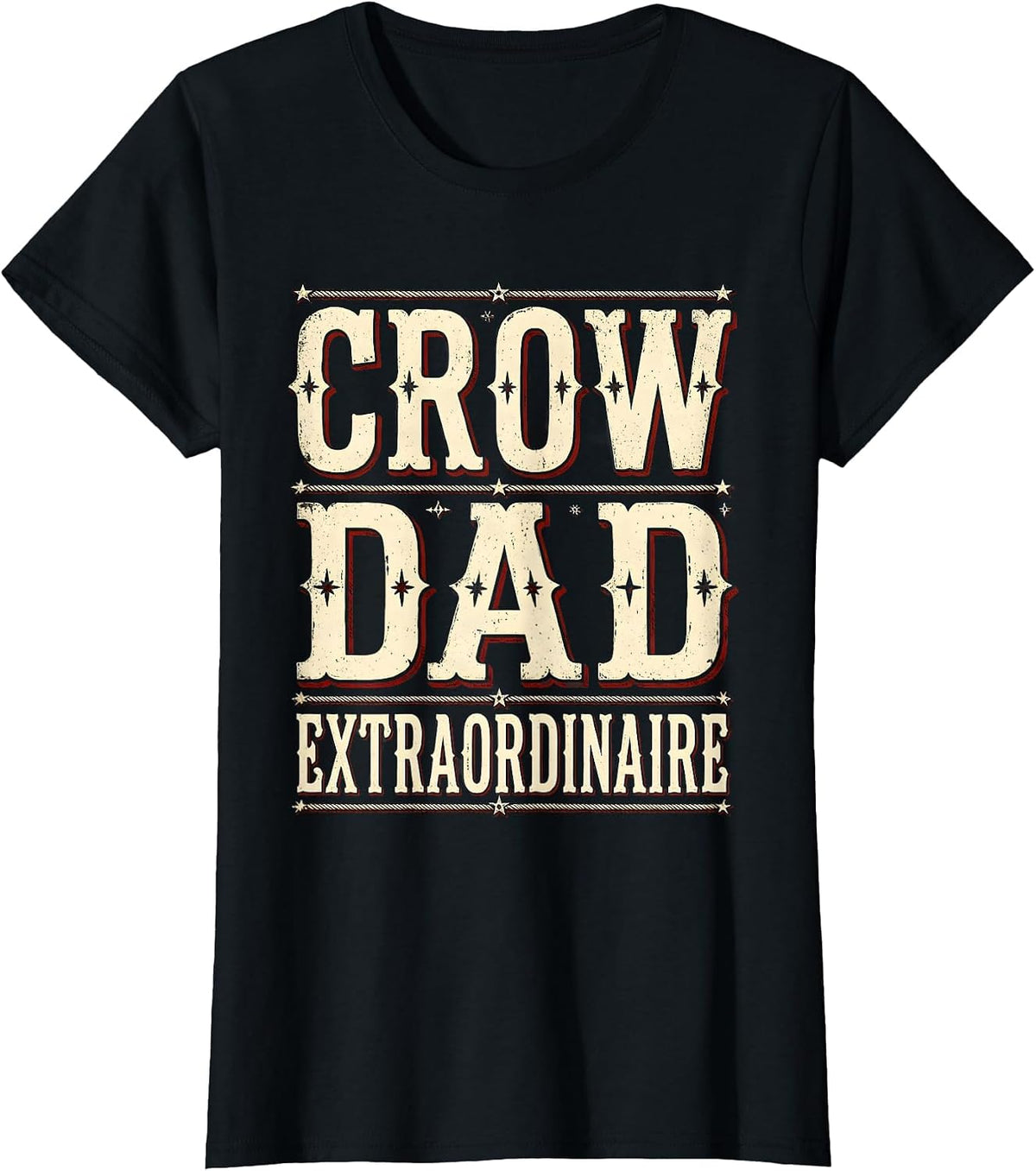 Crow Dad Extraordinaire Funny Bird Lover Design T-Shirt - Black