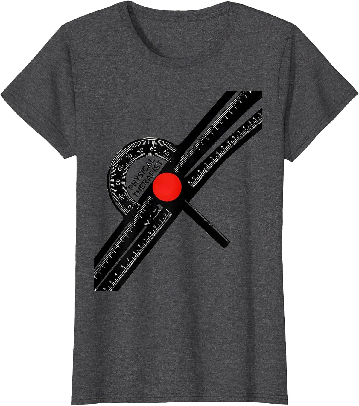 Women's Physical Therapist Constructivist Poster Rehab Team Gift T-Shirt - Dark Heather Grey