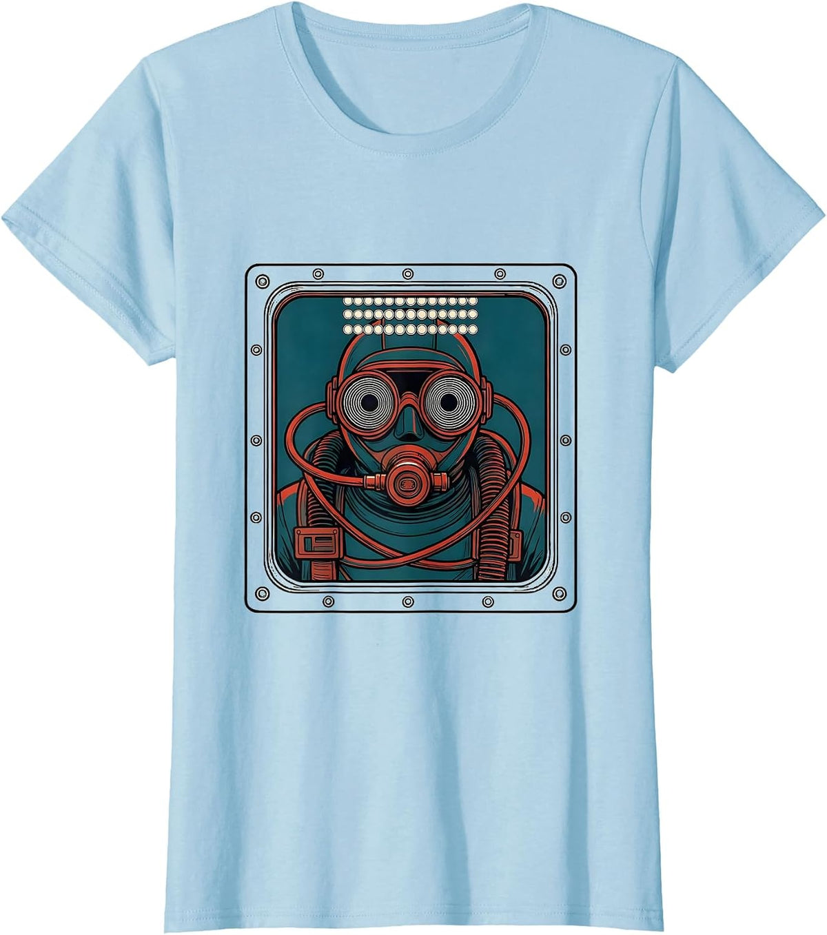 Scuba Diver Ocean Humor Gift Vintage Diving Enthusiast T-Shirt - Baby Blue