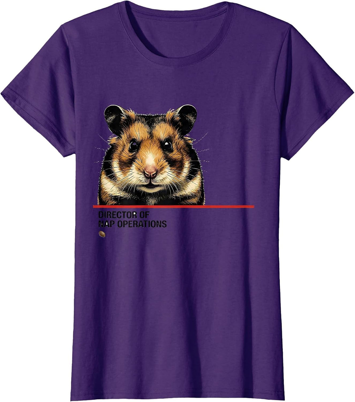 Women's Director Of Nap Operations Funny Hamster Lover Meme Humor T-Shirt - Purple