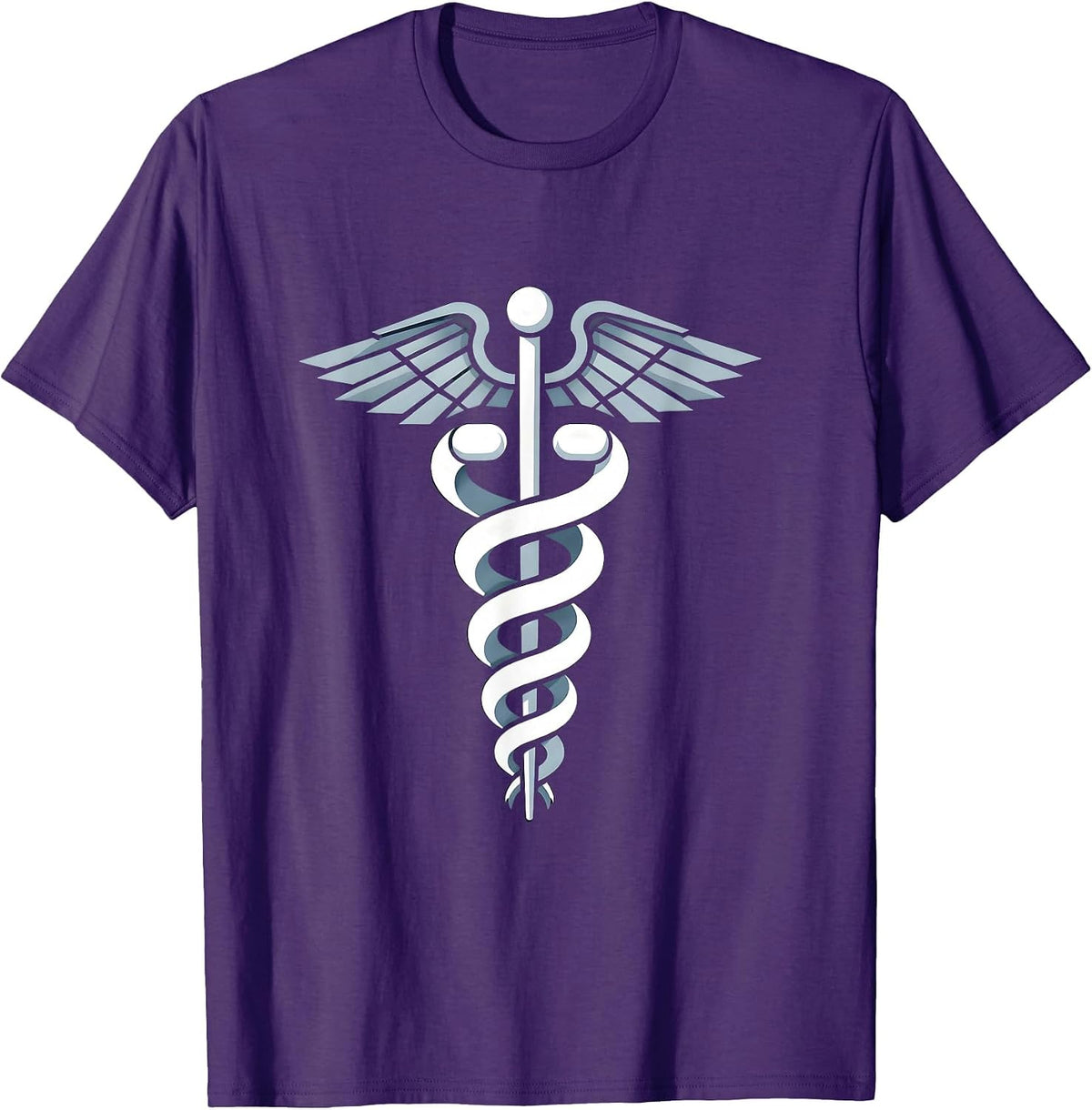 Men's Pharmacy Technician Caduceus Pill Capsule Design T-Shirt - Purple