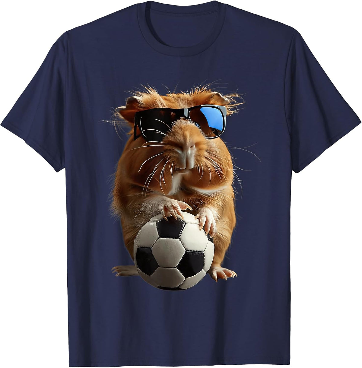 Guinea Pig Soccer T-Shirt - Navy Blue