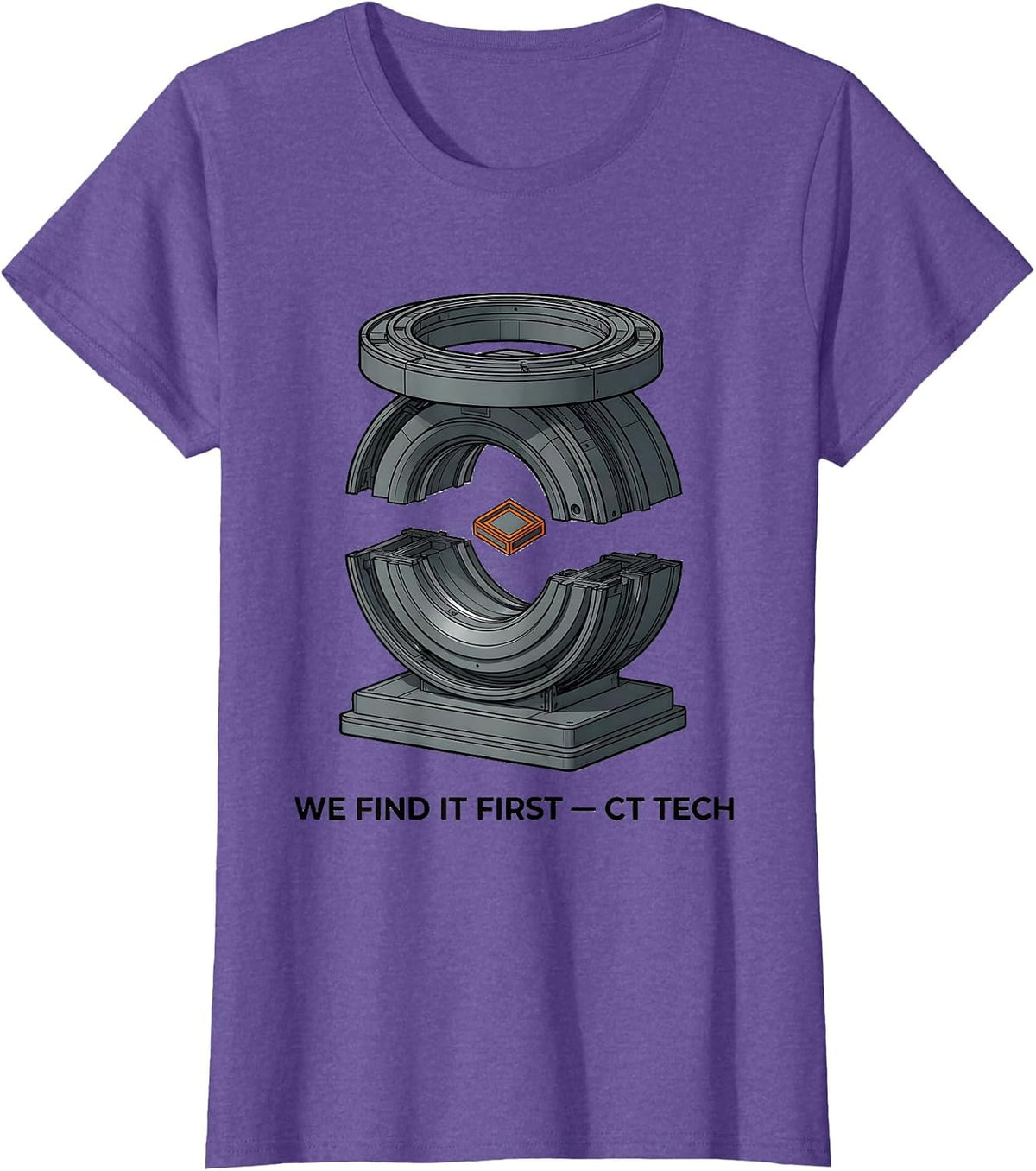 We Find It First CT Tech Radiology Rad Tech Professional T-Shirt - Purple Heather