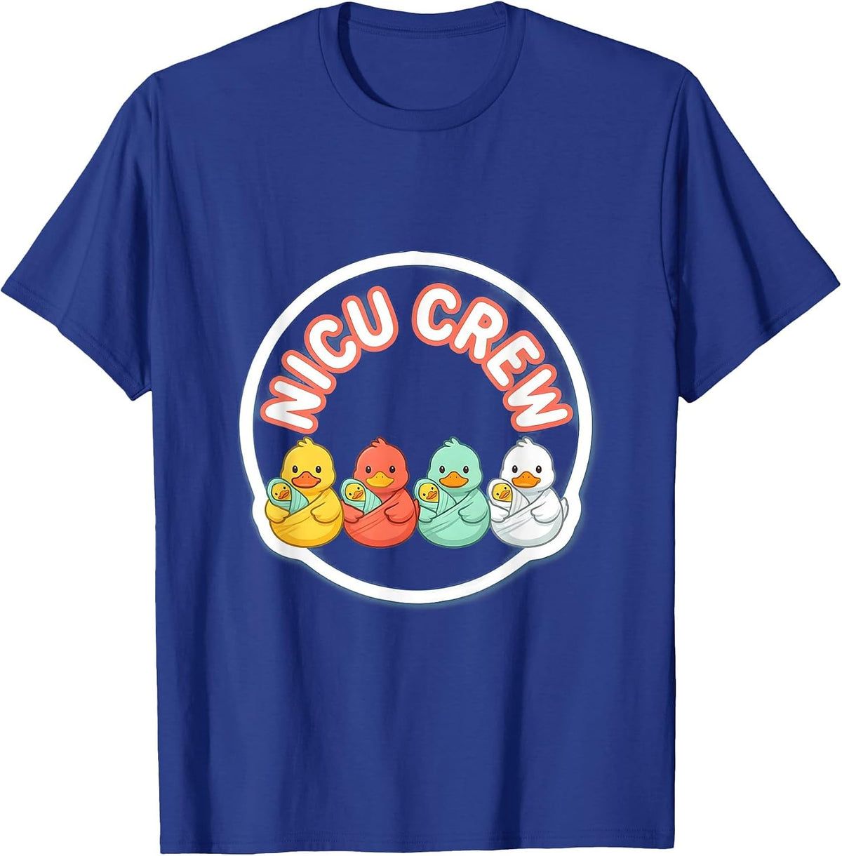 NICU Crew Cute Animal Pediatric Nurse Crew Appreciation T-Shirt - Royal Blue