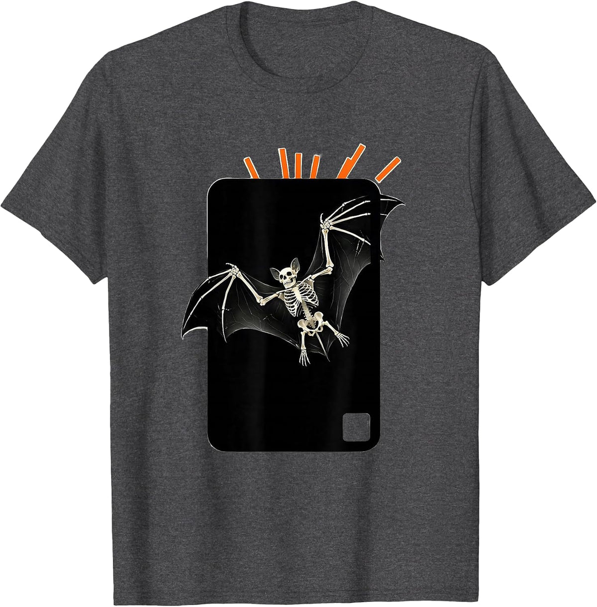 X-Ray Detector Bat Flight Radiology Tech Halloween Humor T-Shirt - Dark Heather Grey