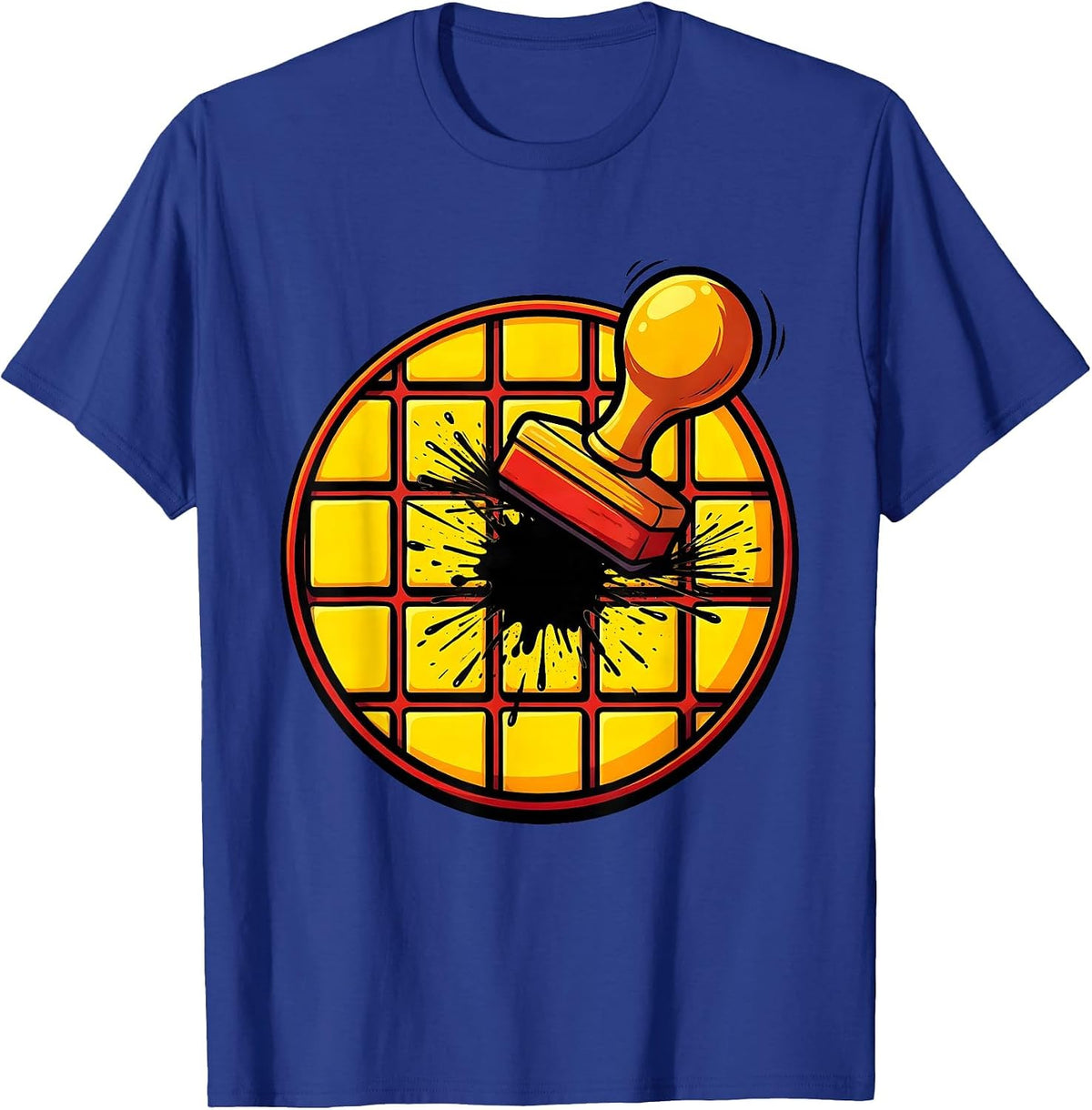 Bingo Card Dauber Stamp Graphic Tee T-Shirt - Royal Blue