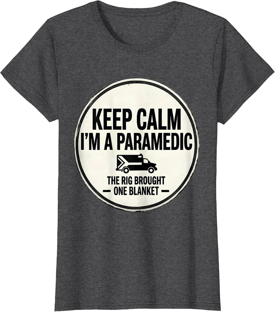 Women's keep calm, i'm a paramedic T-Shirt - Dark Heather Grey