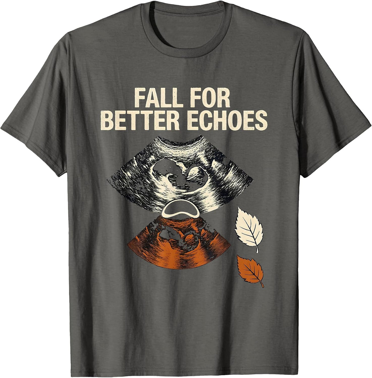 Men's Fall For Better Echoes Sonographer Ultrasound Tech Halloween T-Shirt - Asphalt Grey