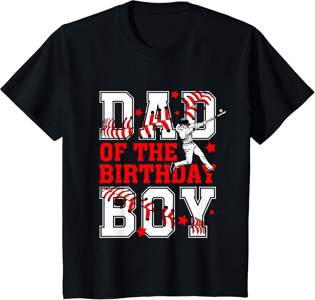 Mom and Dad Birthday Boy Son Baseball Lovers Family Matching T-Shirt - Black