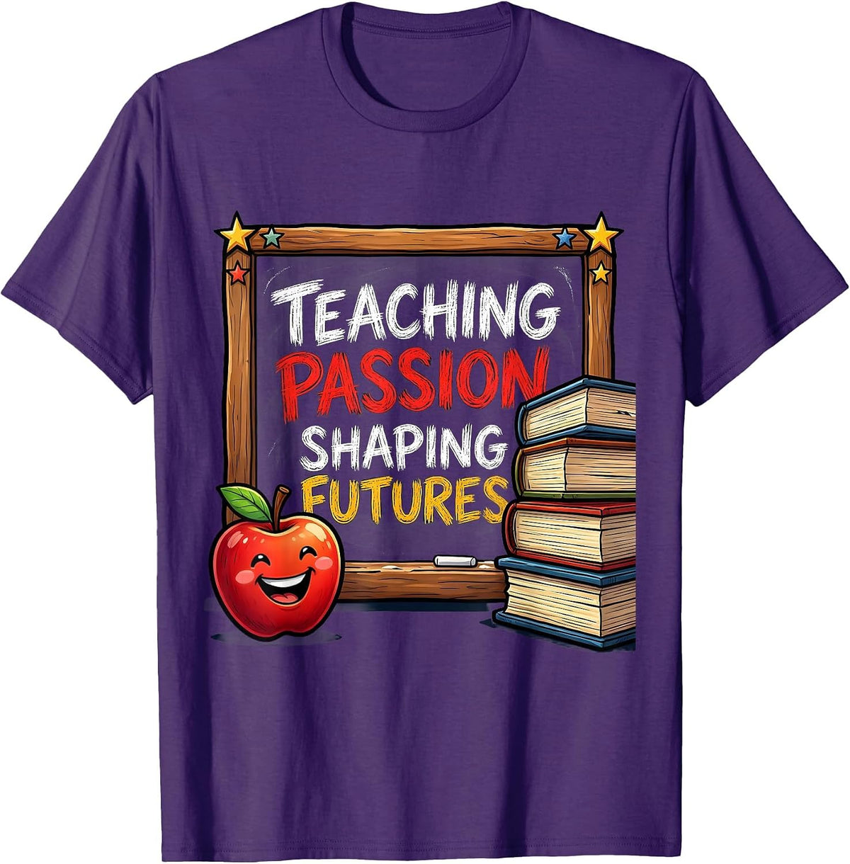 Teaching Passion Shaping Futures Labor Day Design T-Shirt - Purple