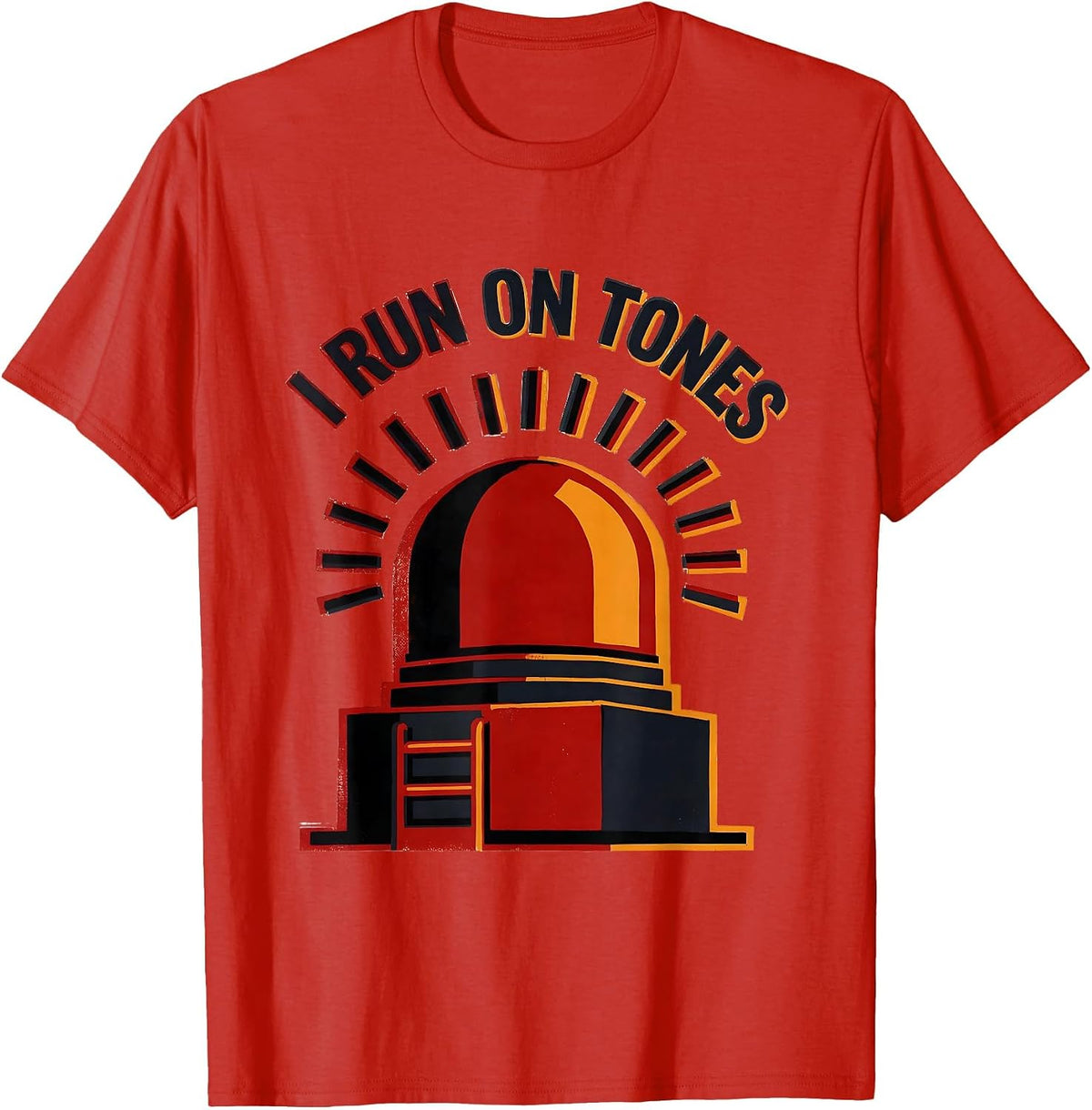 Men's I Run On Tones Firefighter Pride Memorial Tribute T-Shirt - Red