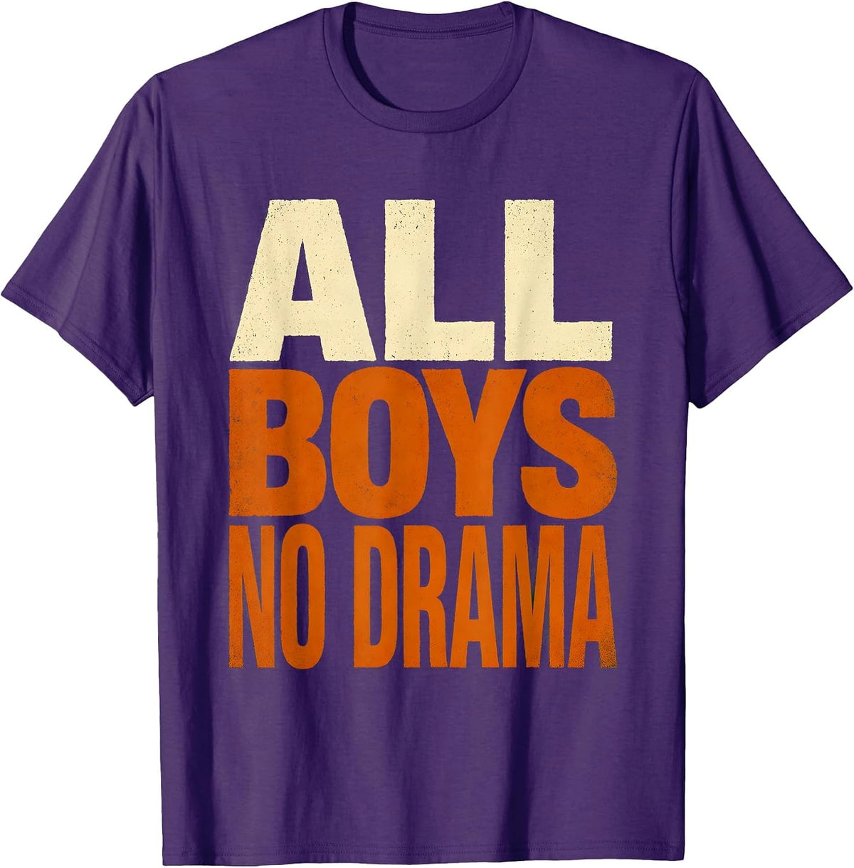 All Boys No Drama Boy Dad Graphic Design T-Shirt - Purple