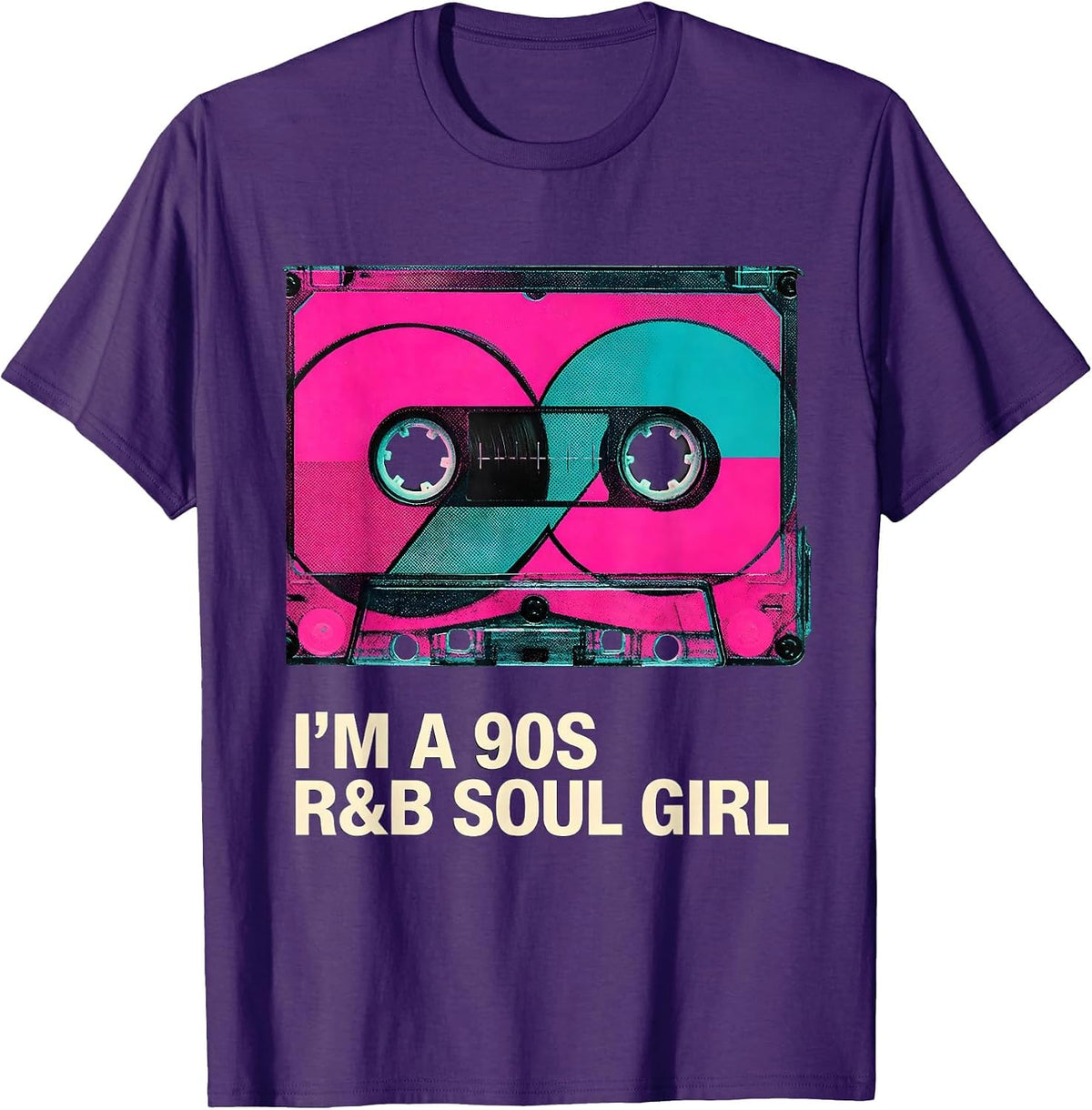 I'm A 90s R&B Soul Girl Retro Music Hip Hop Fan T-Shirt - Purple
